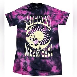 Fashion Nova Mickey Mouse Disney Dream Daze Tie Dye tee Shirt Purple women small